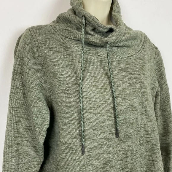 Columbia womens Medium heathered green cowl neck pullover sweatshirt - Picture 2 of 5